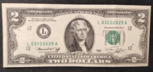 rare etats unis d'amérique usa billet 2 dollars 1976 l ( 12 ) san francisco ca rare etats unis d'amérique usa billet 2 dollars 1976 l ( 12 ) san francisco ca