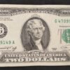 rare etats unis d'amérique usa billet 2 dollars 1976 g ( 7 ) chicago illinois !