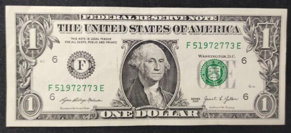 etats unis d'amérique usa billet de 1 dollar 2021 f (6) atlanta géorgie (copie)