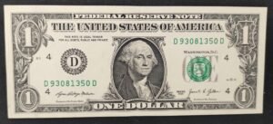 etats unis d'amérique usa billet de 1 dollar 2021 d (4) cleveland ohio (copie)