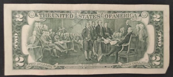 rare etats unis d'amérique usa billet 2 dollars 1976 g ( 7 ) chicago illinois !