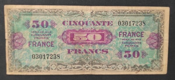 france billet de 50 francs sans série verso france 1945 vf.24/01 (copie)