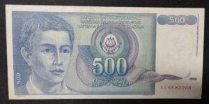 yougoslavie billet de 500 dinara de 1990 pick 106 yougoslavie billet de 500 dinara de 1990 pick 106