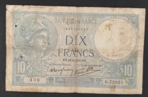 france billet de 10 francs minerve du 28/09/1939 u.72905 ref : f.07/09 (copie)