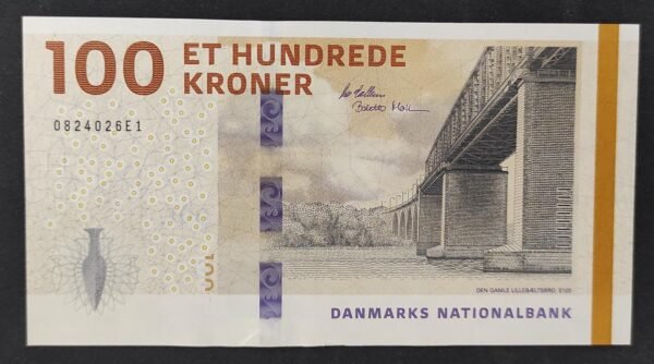 danemark billet de 100 kroner 2024 neuf ( unc )