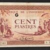 rare indochine française billet 100 piastes ( 1942 45 ) pick 66 (copie)