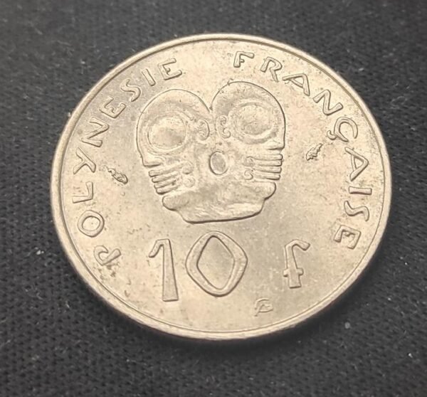 polynésie française 10 francs i e o m 1986 seulement 400 000 exemplaires !