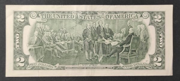 etats unis d'amérique usa billet 2 dollars 2017 l ( 12 ) san francisco ca