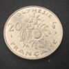 polynésie française 20 francs i e o m 2000 seulement 457 500 exemplaires !