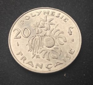 polynésie française 20 francs i e o m 2000 seulement 457 500 exemplaires !