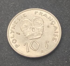 polynésie française 10 francs i e o m 1986 seulement 400 000 exemplaires ! (copie)