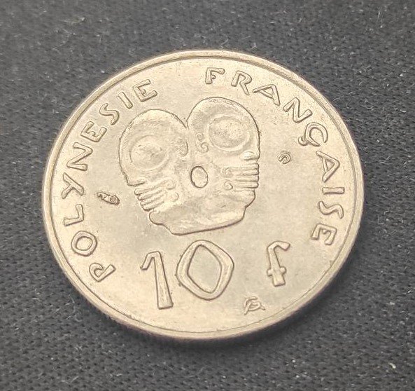 polynésie française 10 francs i e o m 1986 seulement 400 000 exemplaires ! (copie)