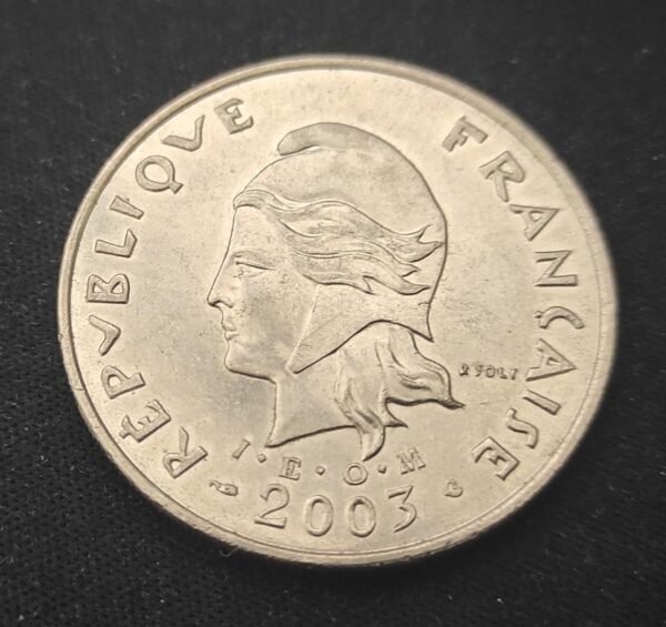 nouvelle calédonie 50 francs i e o m 2003 seulement 75 000 exemplaires sup !