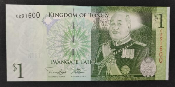 iles des tonga pacifique sud billet de 1 pa'anga de 2014 pick 37 neuf unc