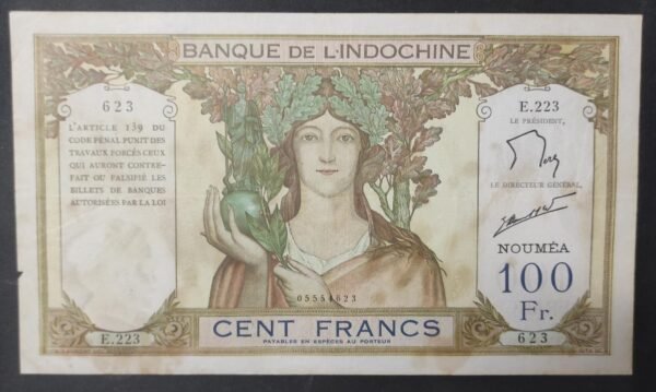 nouvelle calédonie billet de 100 francs ruines d'angkor " noumea " km.415.e (copie)