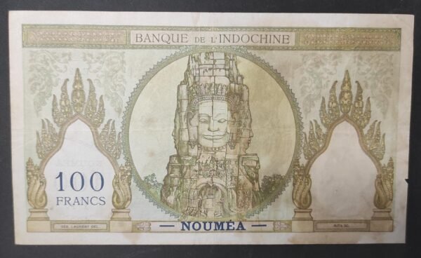 nouvelle calédonie billet de 100 francs ruines d'angkor " noumea " km.415.e (copie)