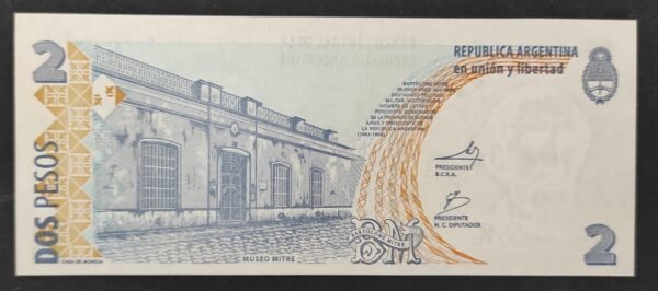 argentine billet de 2 pesos 2002 pick 352 neuf ( unc )