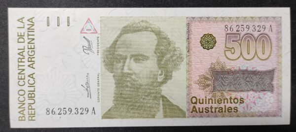argentine billet de 500 australes 1985 pick 328 neuf ( unc )