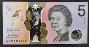 australie billet de 5 dollars 2018 pick 62 polymère neuf unc