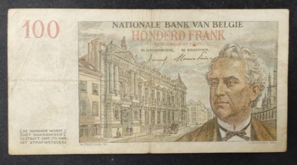 belgique billet de 100 francs du 56/01/1956 pick 129