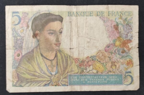 france billets de 5 francs berger du 02/06/1943 n.11 ref : f.05/01 1er date (copie)