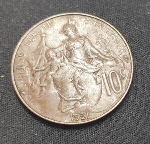 rare france pièce de 10 centimes dupuis 1921 (copie)