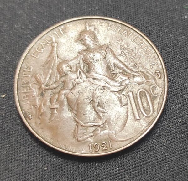 rare france pièce de 10 centimes dupuis 1921 (copie)