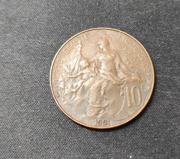 rare france pièce de 10 centimes dupuis 1921 ttb (copie)