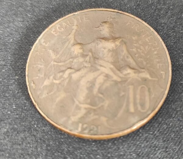 rare france pièce de 10 centimes dupuis 1921 ttb (copie)
