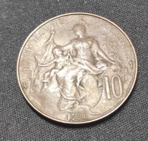 rare france pièce de 10 centimes dupuis 1921 (copie)
