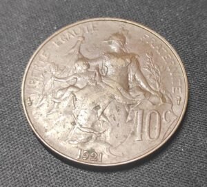 rare france pièce de 10 centimes dupuis 1921 (copie)