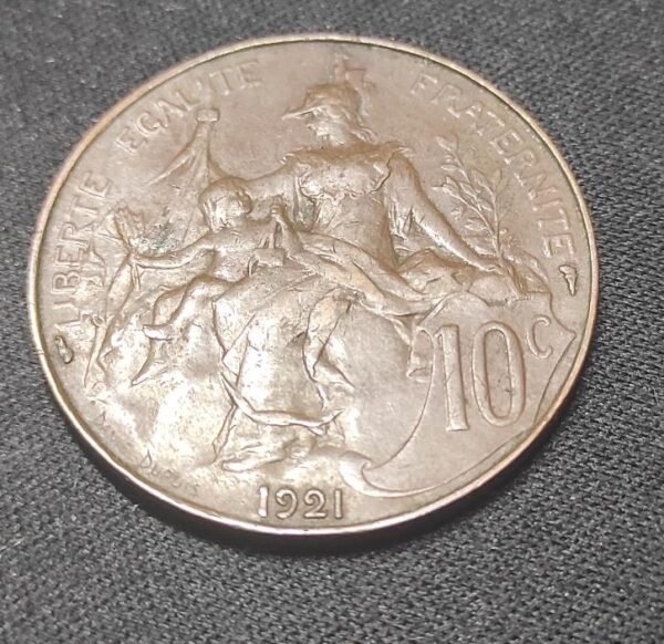 rare france pièce de 10 centimes dupuis 1921 (copie)
