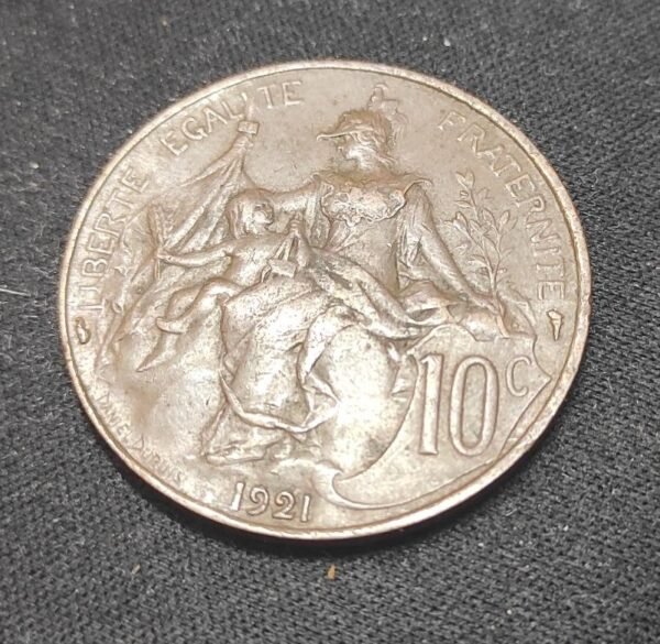 rare france pièce de 10 centimes dupuis 1921 (copie)
