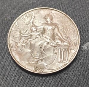 rare france pièce de 10 centimes dupuis 1921