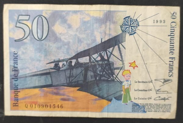 france billet de 50 francs saint exupery 1993 ref : f.72/02 (copie)