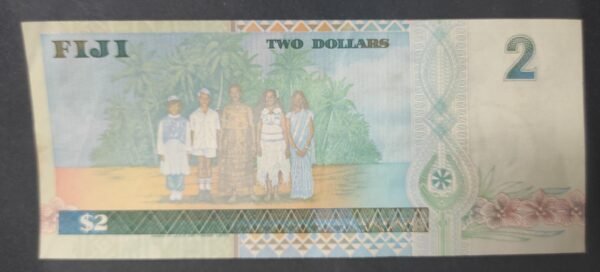 iles fidji pacifique sud, billet de 2 dollars 1996 pick 96 sup ! (copie)