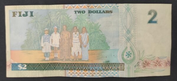 iles fidji pacifique sud, billet de 2 dollars 1996 pick 96 sup ! (copie)