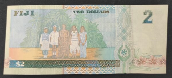 iles fidji pacifique sud, billet de 2 dollars 1996 pick 96