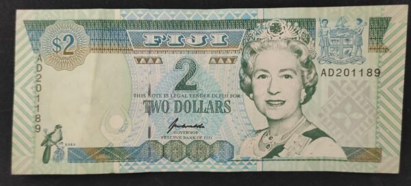 iles fidji pacifique sud, billet de 2 dollars 1996 pick 96 neuf unc ! (copie)