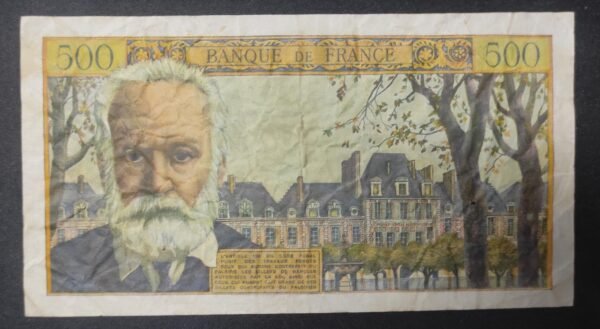 france billet de 500 francs victor hugo du 02/09/1954 ref : f.35/03