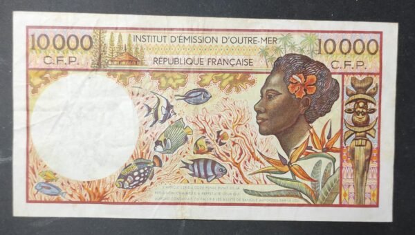 territoire français du pacifique billet de 10 000 francs ( ieom ) o.1 de 1985 !