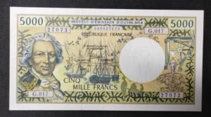 billet de 5000 francs ieom nouvelle calédonie polynésie alphabet b.012 ( 2004 ) (copie)