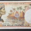 territoire français du pacifique billet de 10 000 francs ( ieom ) l.1 de 1985 ! (copie)