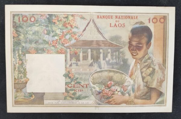 laos billet de 100 kip 1957 pick 6 spl