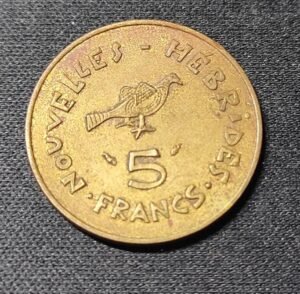 nouvelles hébrides pièce de 5 francs 1979 seulement 250 200 exemplaires !