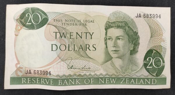 nouvelle zélande billet de 20 dollars 1975 1977 pick 167 reine elizabeth ii