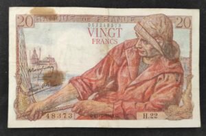 france billet de 20 francs pécheur du 21/05/1942 a.22 ref : f.13/02 (copie)