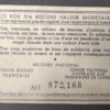 france 1 franc marechal pétain bon de solidarité retiré de sa souche ao sup