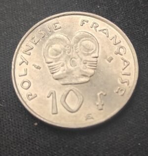 polynésie française pièce de 10 francs i e o m nickel 1998
