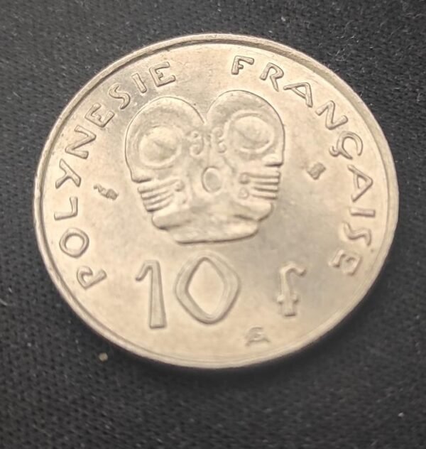 polynésie française pièce de 10 francs i e o m nickel 1998